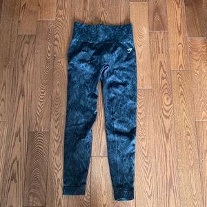 Gymshark camo black leggings with butt scrunch
